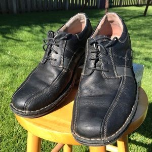 Clarks Men's Espace Lace-Up | Black Oily Leather